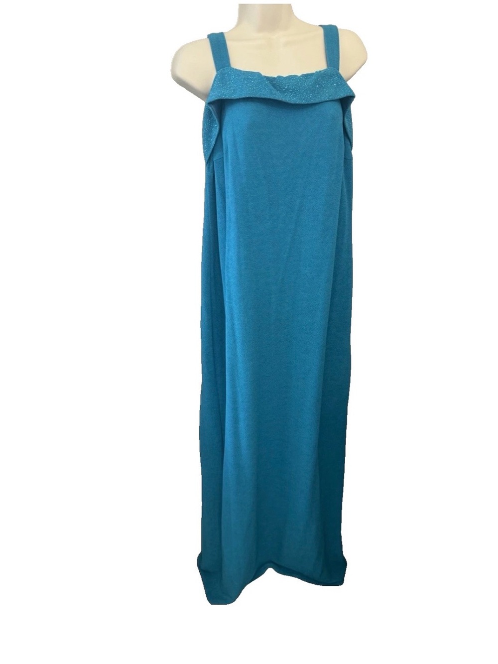 NWT VTG Onyx Nite Sleeveless Floor Length Evening Gown Size 16 Teal